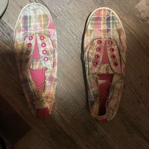 Authentic coach Katie poppy beach plaid sneakers